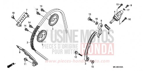 CATENA DISTRIBUZIONE/TENDICATENA CBR600RAA di 2010